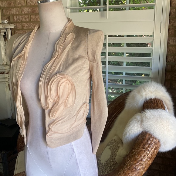 MICHAA LIGHWEIGHT RUFFLE CARDIGAN SX - SMALL ** - Picture 3 of 8